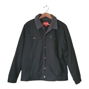 Coleman Sherpa Lined Tear Resistant Twill Shell Workwear Black Jacket Men's XL
